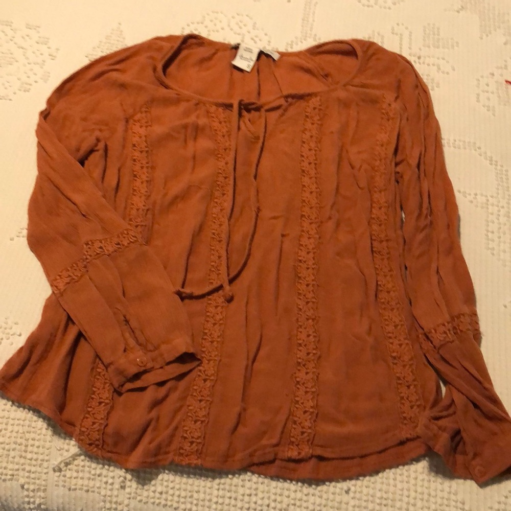 Burnt sienna blouse